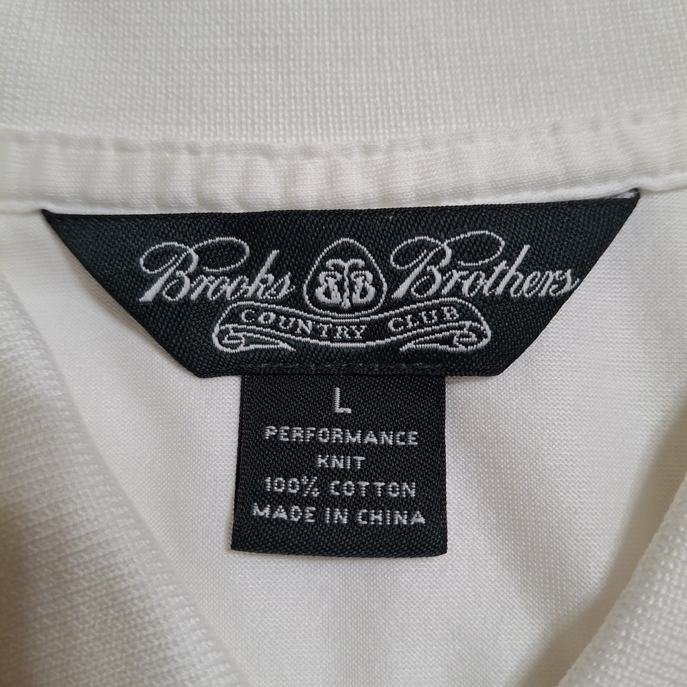 Brooks Brothers Country Club Polo Shirt Men Large Short‎ Sleeve Performance Knit - Picture 2 of 9